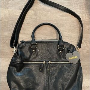 Vegan leather Imoshion black medium purse handbag